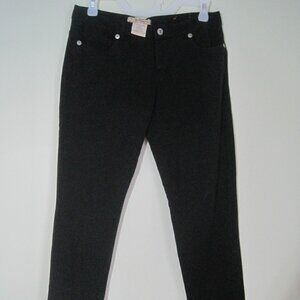 Jalate Women Black Casual Cotton Spandex Straight Pants Junior Size 9